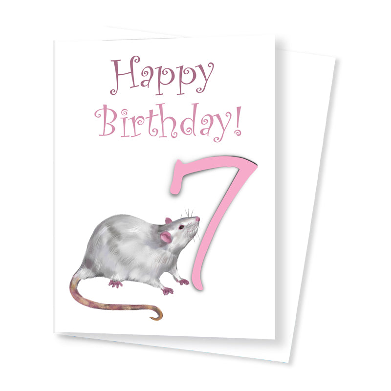 7th Year Birthday Card