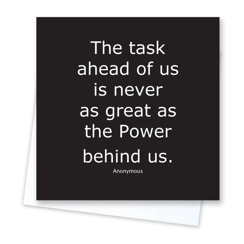 Quotable Quotes - Power Behind Us Card