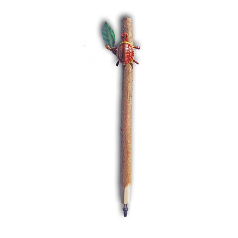 Twig Pen with Tortoise Attached