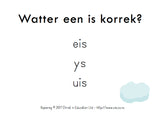 Afrikaans Spelling Cards - One Syllable