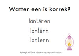 Afrikaans Spelling Cards - Two Syllable