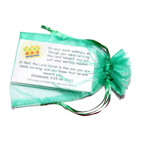 Bible Verse Cards for Daily Living - CEV-Green
