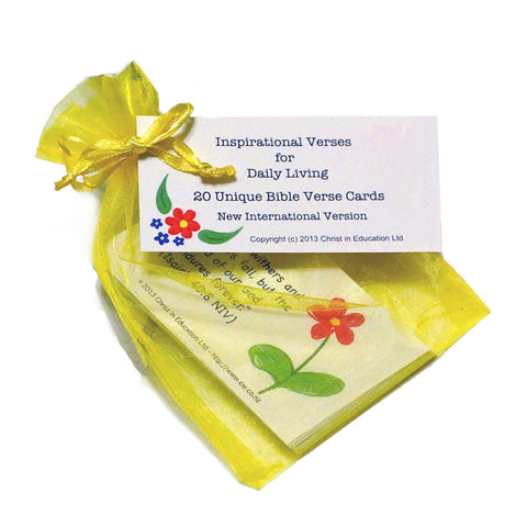Bible Verse Cards for Daily Living  - NIV-Yellow