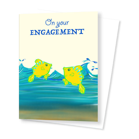 'Two fiishes' Engagement Card