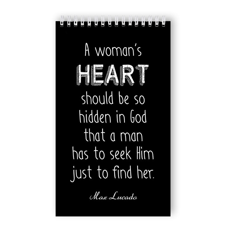 Ring-bound 'A Woman's Heart' Notebook - 50 Unlined Pages