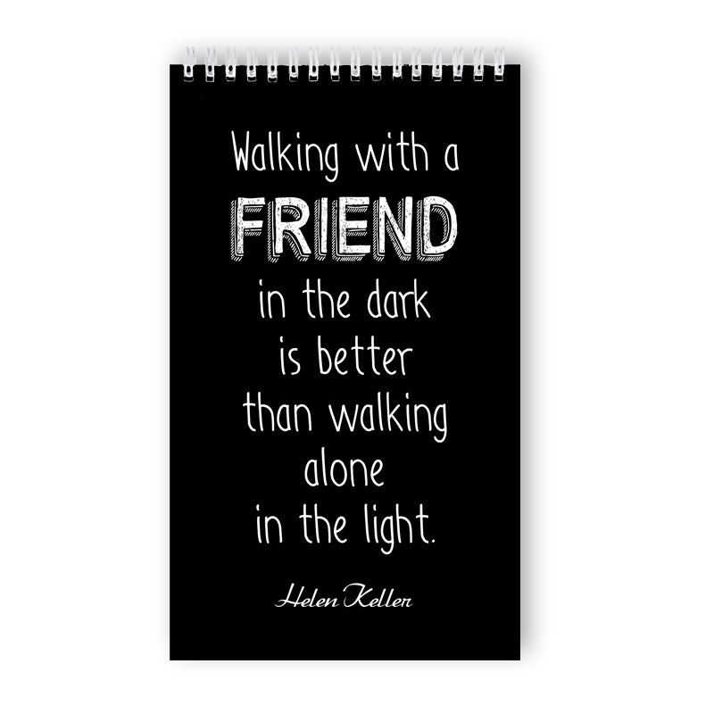 Ring-bound 'Walking with a Friend' Notebook - 50 Unlined Pages