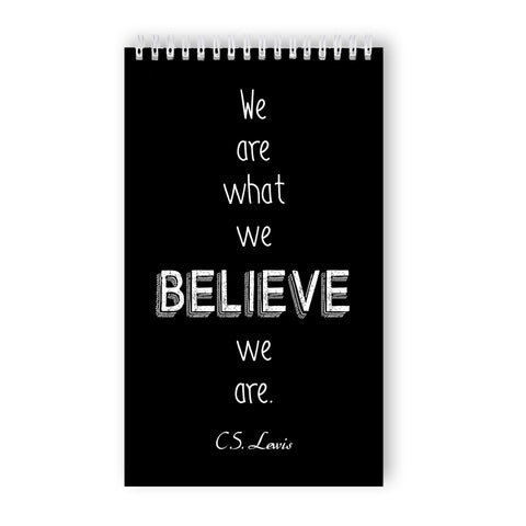 Ring-bound 'Believe' Notebook - 50 Unlined Pages