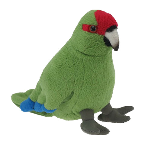Red Crowned Parakeet Soft Toy with Sound (15 cm)