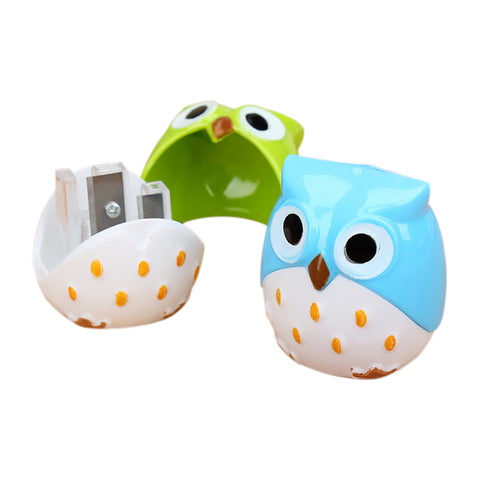 Colourful Owl Pencil Sharpener - Blue